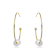 Freshwater Pearl Pear Shape Hoop Earrings In 14K Gold Over Sterling Silver