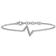 Rhodium Over 14k White Gold Diamond Sideways Letter Z Bracelet
