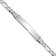 Rhodium Over 14k White Gold Figaro Link ID Bracelet