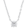 Elegant Lab-Grown Diamond Solitaire Pendant Necklace In Sterling Silver