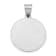 Rhodium Over 14K White Gold Polished and Satin St Joseph Medal Hollow Pendant