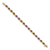 14k Yellow Gold and 14k White Gold Oval Gemstone Amethyst Bracelet