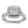 Rhodium Over 14K White Gold Lab Grown Diamond VS/SI GH, Cluster Ring 0.991ctw