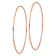 14k Rose Gold Polished 2 1/2" Endless Hoop Earrings