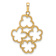 14k Two-tone Gold Polished and Diamond-cut Flowers Pendant