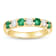 1.00ctw Emerald and Diamond Wedding Band Ring in 14k Yellow Gold