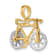 14k Two-tone Gold 3D Bicycle with Moveable Tires Charm