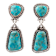 Barse Turquoise Double Drop Earrings In Sterling Silver Over Bronze