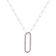 Ruby Sterling Silver Bar Necklace