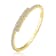 CZ Bypass Tennis Bracelet In 14K Gold Over Brass