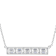 Diamond Simulant Emerald-Cut Necklace In Sterling Silver