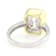 Two-Tone Moissanite Emerald-Cut Solitaire Ring In 14K Gold And
Platinum-Enhanced Sterling Silver 4.93ct DEW