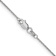 Rhodium Over 14k White Gold 0.95mm Solid Diamond-Cut Cable 26 Inch Chain