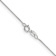 Rhodium Over 14k White Gold 0.5mm Solid Box 13 Inch Chain