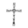 Rhodium Over 14k White Gold Diamond Cross Chain Slide Pendant