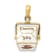 14k Yellow Gold 3D Red and White Enameled Moveable Chinese Take-Out Box Charm