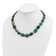 Sterling Silver Jadeite, Crystal, Jasper and Serpentine with 2-inch
Extension Necklace