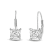 White Cubic Zirconia 14k White Gold Earrings With Velvet Gift Box 1.00ctw