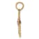 14K Two-Tone Number 1 MOM Script with Flower Charm