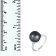 10mm Black Cultured Tahitian Pearl 14K White Gold Ring
