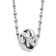 Sterling Silver Rhodium-plated Polished Love Knot Diamond-cut Chain Necklace