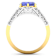 2.63ctw Violet Tanzanite and Diamond 14K Yellow Gold Halo Ring