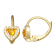 Yellow And White Cubic Zirconia14k Yellow Gold Over Silver Children's
Heart Earrings 0.63ctw