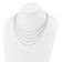 Sterling Silver 5 Strand Fancy Flat Link Necklace