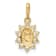 14K Yellow Gold Our Lady of Guadalupe Cubic Zirconia Pendant