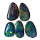 Opal on Ironstone Free-Form Doublet Set of 5 12.00ctw