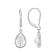 Moissanite Solitaire Drop Earrings in Platinum-Enhanced Sterling Silver