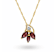 Marquise Shape Red Garnet 14K Yellow Gold Over Sterling Silver Pendant
with Chain