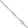 Rhodium Over Sterling Silver Cubic Zirconia Heart and Cross with 1-inch
Extension Bracelet