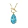 Turquoise Pear Toggle Necklace In 18K Gold Over Sterling Silver