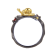 Garnet Black Rhodium Over and 14K Gold Over Sterling Silver Robin Ring