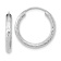 Rhodium Over 14k White Gold 3/4" Polished and Diamond-Cut Endless
Hoop Earrings