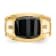 10K Yellow Gold Men's Diamond and Black Onyx Ring