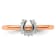 10K Rose Gold Over Sterling Silver Stackable Expressions Diamond
Horseshoe Ring 0.07ctw
