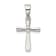Rhodium Over Sterling Silver Cubic Zirconia Cross Pendant