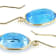 Swiss Blue Topaz 14K Yellow Gold Dangle Earring 14.00ctw