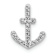 Rhodium Over 14k White Gold Diamond Anchor Chain Slide Pendant