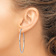 Rhodium Over 14k White Gold 2" Polished Endless Hoop Earrings