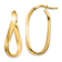 14k Yellow Gold 1 1/8" Polished Wavy Hoop Earrings