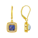 Australian Opal Triplet And White Zircon Dangle Earrings In 18K Gold
Over Sterling Silver 3.16ctw