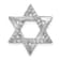 Rhodium Over 14k White Gold Diamond Star of David Chain Slide Pendant