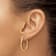 14k Yellow Gold Polished, Satin and Diamond-Cut 1 1/16" Hoop Earrings