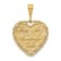 14k Yellow Gold Textured Reversible For My Wonderful Sister Heart Pendant