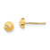 14k Yellow Gold Diamond-Cut 4mm Half-Ball Stud Earrings
