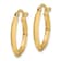 14k Yellow Gold 3/4" Polished Hoop Earrings