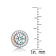 CZ Halo Stud Earrings In 18K Rose Gold Over Sterling Silver